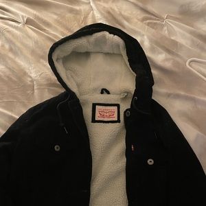 Black wool levi jacket